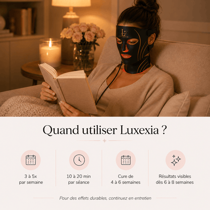 quand utiliser le masque led luxexia